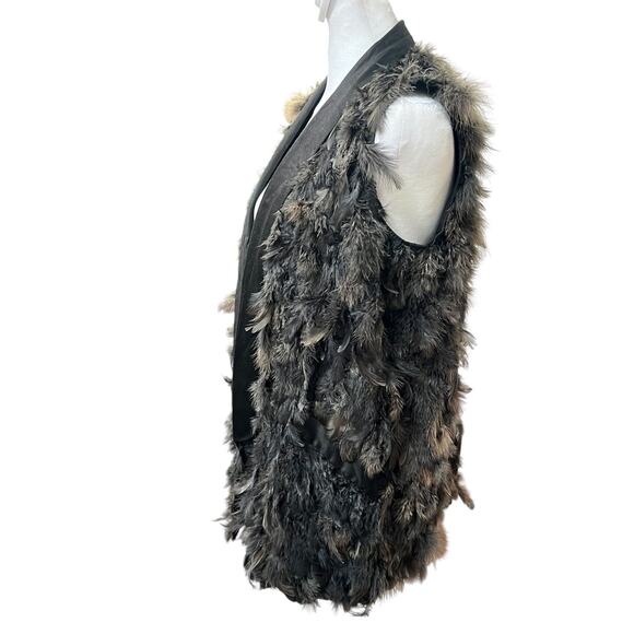 bl-nk London grey Turkey Feather Vest Medium - Picture 3 of 5